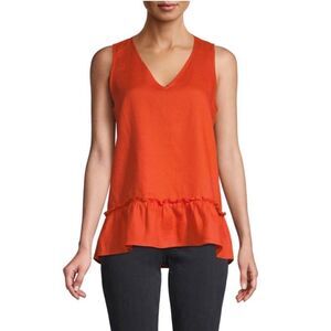 Saks Fifth Avenue Ruffle Hem Top